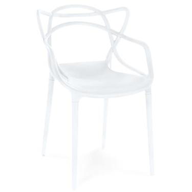 Imagem de Cadeira de Jantar Allegra Prática Empilhável - Branco - Magazine Decor