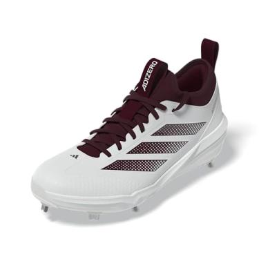 Imagem de adidas Tênis de beisebol masculino Adizero Impact 2.0, Branco/Team Maroon/Team Maroon, 46