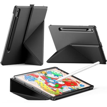 Imagem de INFILAND Capa para Samsung Galaxy Tab S10 Lite/Tab S10 FE/S9 FE 5G 10,9 polegadas/Tab S9 11 polegadas, capa protetora fina com suporte magnético de origami multiângulo, despertar/hibernar automático