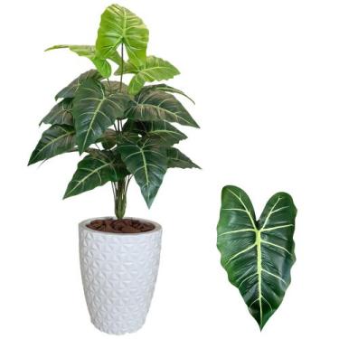 Imagem de Planta Artificial Jiboia Com Vaso Completo Casca Decoração - Flor Imp