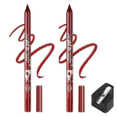 Imagem de Fato de lápis de delineador flash de gel colorido, 2 canetas de delineador de olhos, caneta de delineador de olhos impermeável, sombra de olhos, sobrancelha, lápis de olhos (10 vermelho e 10 vermelho)