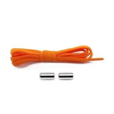 Imagem de Cadarço Elástico sem amarrar 1 Par Fecho Rosca Metal Cordão - Genérico