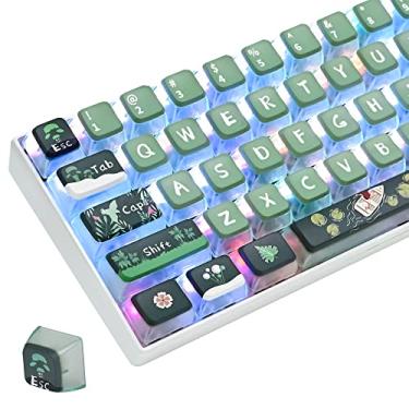 Imagem de iTastatur Pudding Keycaps, conjunto de 118 teclas 60 por cento, teclado personalizado com perfil ASA, sublimação de tinta PBT translúcida ANSI US layout para interruptores 61 68 87 96 104 teclado