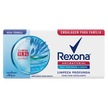 Imagem de Sabonete em Barra Rexona Antibacterial Limpeza Profunda 84g com 6 Unidades