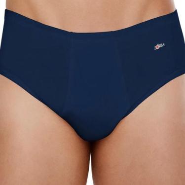 Imagem de Cueca Zorba Slip 172 Light 100% Algodão Com Abertura, Marinho, M