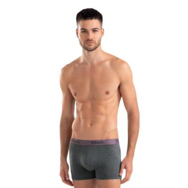Imagem de KIit com 3 Cuecas Modelo Boxer Lisa em Algodão Mash, GG, Preto, Azul, 