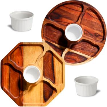 Imagem de Kit de Petisqueiras Gamelas Bandejas de Servir com 2 Unidades + Ramekins sem Furação Festas Eventos Jantares Apresentação