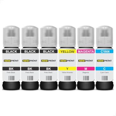 Imagem de 6x Refil Tinta Compatível Epson 544 L3150 L3250 L3110 L5190 L3210 L5290 L1250 L5590 T544