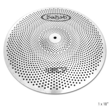 Imagem de Prato 18 Ataque Crash Silent Aço Escovado Hero Mute Turbo