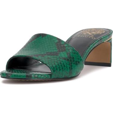 Imagem de Vince Camuto Sandália feminina de salto Linanna, Estampa de cobra verde esmeralda, 37
