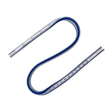 Imagem de Gralara Régua Curva Flexível para Projetos de Engenharia Gráfica, Ferramenta de Desenho Dobrável, 50cm