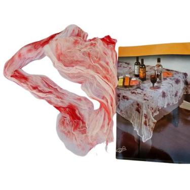 Imagem de Toalha C/Sangue 2M Decoração Halloween Fantasia Enfeite - Sm decora