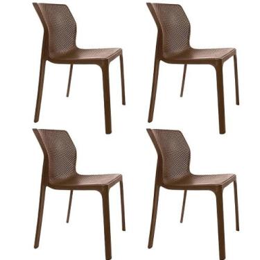 Imagem de Kit 4 Cadeiras Laryssa Polipropileno Mesa Jantar Cozinha Varanda Jardi