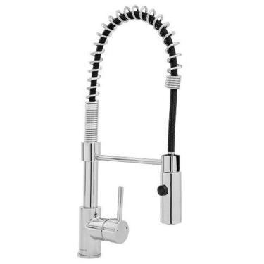 Imagem de Torneira de Pia Gourmet Modaza Nobile Monocomando para Cozinha com Ducha, Cromada