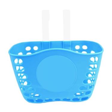 Imagem de YIJU Cesta frontal para bicicleta infantil, cesta de armazenamento para bicicleta infantil, guidão leve e removível para pendurar em compras, acampamentos, Azul