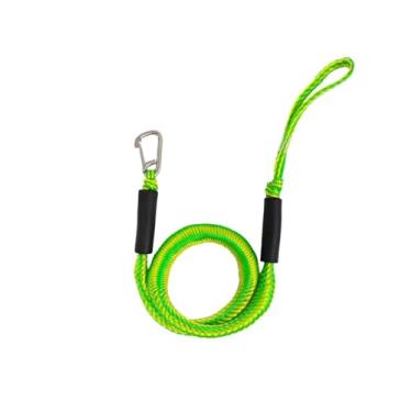 Imagem de UGPLM Acessórios para barcos Bungee Dock Line Anchor Line Corda de ancoragem prática premium com clipe de aço inoxidável para pontão de navegação, Verde