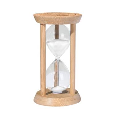 Imagem de Ampulheta de madeira 60 minutos, temporizador de areia de bambu grande, relógio de areia de 60 minutos, reloj de Arena - Sandglass decorativo para hora do chá, sala de aula, escritório, culinária