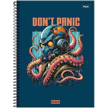 Imagem de Kit de Cadernos, Foroni, 20 Matérias, Capa Dura, High Masculino, 320 Folhas, Pacote com 2