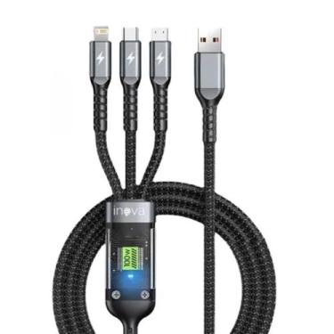 Imagem de Cabo Carregador Rápido Universal Conector Sumexr 3 Pontas Premiun