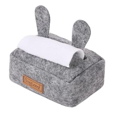 Imagem de Generic Caixa de lenços de papel para brinquedo farejador de cachorro, jogo de comida para o tédio, brinquedo para farejar guloseimas, dispensador de, Cinza