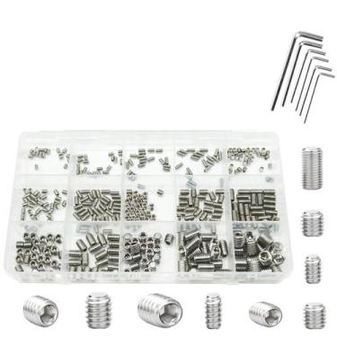 Imagem de 400 Parafuso Sem Cabeça Chave Allen M2,5 M3 M4 M5 M6 M8 Inox - Geober