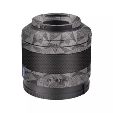 Imagem de Adesivo de câmera antiarranhões com tampa de lente para Sony FE 35 mm F2.8 decalque de película protetora 35 2,8 (titânio triangular)