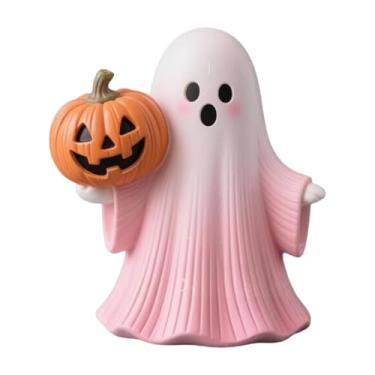 Imagem de MotiveTech Estatueta de Abóbora de Halloween, Estátua Decorativa de Resina, Pequena Figura Fantasma, Objeto de Decoração Criativo para Sala de Estar, Estante, Me, Style B, Tamanho real