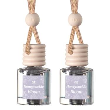Imagem de CANDECraftCo Óleo de fragrância de suspensão de ar para carro, aromatizador automotivo para óleos essenciais, fragrância aromática, aromaterapia, difusor automotivo, longa duração (flor de madressilva
