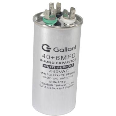 Imagem de Capacitor CBB65 Gallant 40+6MF +-5% 440 VAC - (GCP40D06A-IX440)