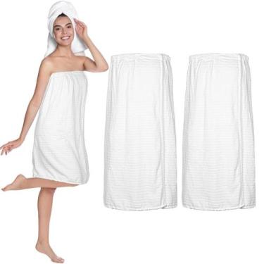 Imagem de Toalheiro Spa Robe Tigeen para mulheres, leve (branco, M)