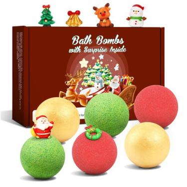 Imagem de Bubble Bath Bombs sanyi Christmas com brinquedos surpresa, pacote com 