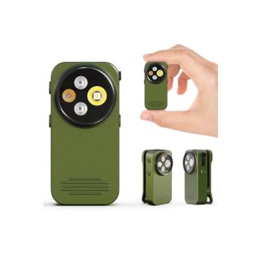 Imagem de Lanterna EDC recarregável, mini lanterna com clipe de 600 lm, holofote duplo e holofote, 10 níveis de brilho, LED multicolorido, 800 mAh, magnético, IPX6, luz tática para sinal, ciclismo e atividades