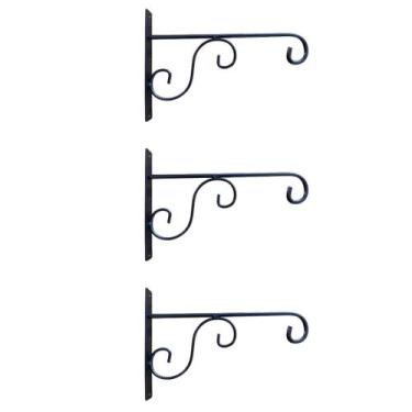 Imagem de Kit Suporte Mão Francesa Para Vaso de Flor Floreira 3 Peças em Ferro n