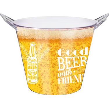Imagem de Balde Beer para Gelo com Abridor na Alça Modelo Friends Boccati 26764