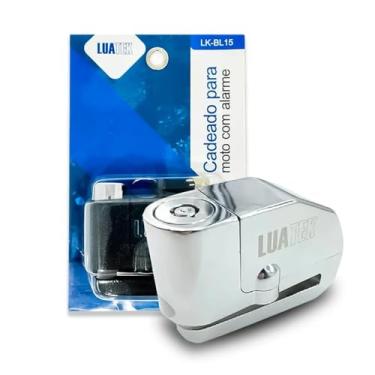 Imagem de Cadeado de Disco com Alarme 110dB para Moto – Trava Antifurto Luatek Smart, Resistente à Água, Pino 7mm + Chaves Exclusivas