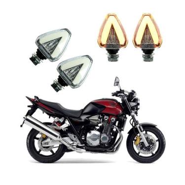 Imagem de KIT 4 Setas Esportiva Pisca de Led Modelo P07 para Moto Honda CB 1300R
