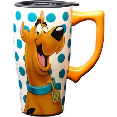 Imagem de Spoontiques - Canecas de cerâmica para viagem – Copo Scooby Doo – Bebidas quentes ou frias – Presente para amantes de café