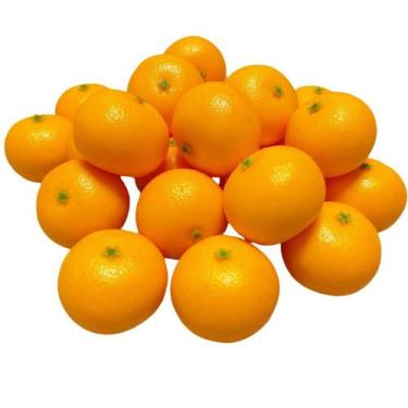 Imagem de Conjunto de decoração de laranjas artificiais, 24 peças para casa e fe