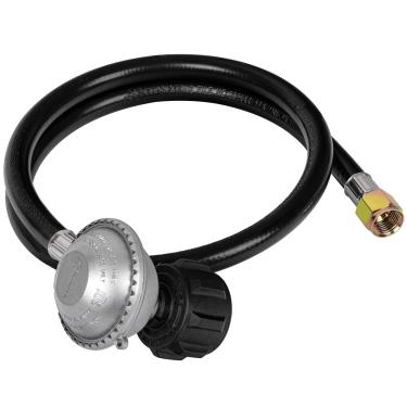 Imagem de SHINESTAR Regulador e mangueira de churrasqueira a gás de 1,5 m, peça de substituição do regulador de propano para chapa e fogão de acampamento e chapa Blackstone, com porca flare fêmea de 9,5 cm