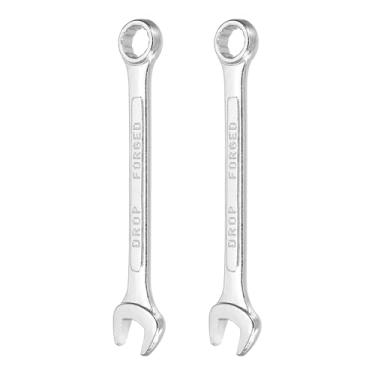 Imagem de HARFINGTON 2 peças de chave inglesa métrica de 12 mm, caixa de 12 pontos e chave inglesa de extremidade aberta, aço zincado, ponta dupla, para conserto de móveis de tubos automotivos, faça você mesmo