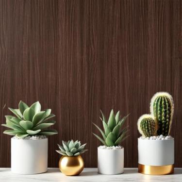 Imagem de Papel de Parede Adesivo Imita Madeira 10 Metros - Realista Autocolante Texturizado para Sala, Quarto, Cozinha e Banheiro (Madeira Imbuia Claro)