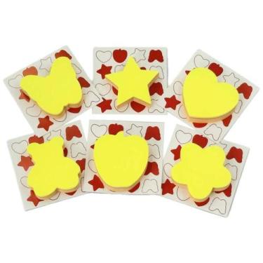 Imagem de Bloco Adesivado Post It Formas Kit Com 12 Blocos - Generica