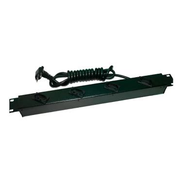Imagem de Regua com 4 Tomadas - para Rack 19 - 20A - Cabo 2,5m - Preto - Redrack CT04PT20A