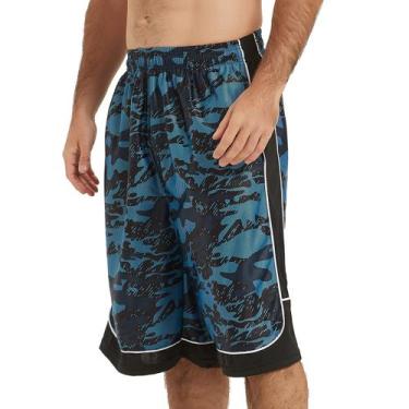 Imagem de Shorts de basquete LukBerd Athletic Workout Gym Camo XL Masculinos