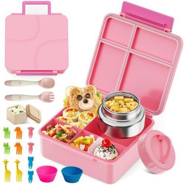 Imagem de Lancheira Bento JSLOVE com jarra térmica à prova de vazamentos para cr