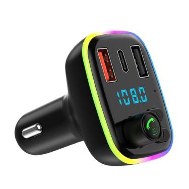 Imagem de Carro Bluetooth 5.0 Sem Fio Handsfree Car Transmissor FM Receptor Rádi