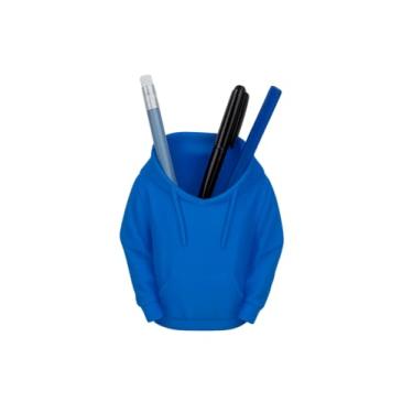 Imagem de Porta-Lápis Moletom – Feito em Impressão 3D | Decoração Criativa (Azul)