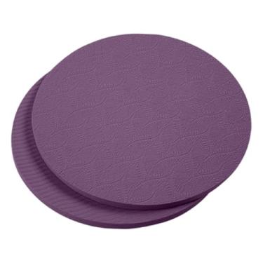 Imagem de predolo 2x Almofadas de Apoio para Joelho de Ioga 18 Cm Almofada de Equilíbrio Esportiva Redonda Antiderrapante para Proteção de Joelho E Cotovelo Almofada de, Roxo