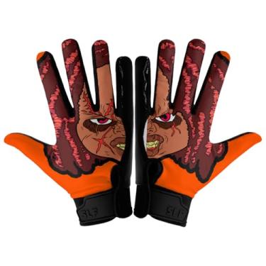 Imagem de SLEEFS Luvas de futebol juvenil para meninos e meninas - Luvas de futebol com alça adesiva para controle de captura - leve, ajuste respirável - Luva infantil durável, juvenil pequena ou grande