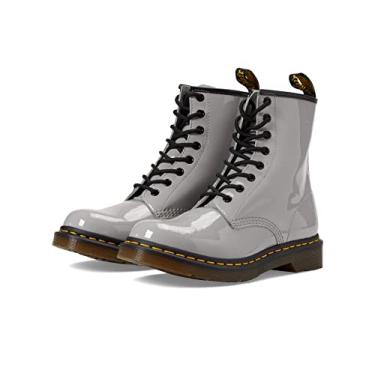Imagem de Dr. Martens Bota Fashion Feminina 1460 W, Lâmpada de patente cinza zinco, 7